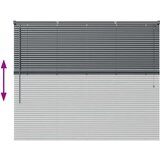vidaXL Zavjesa za prozor sa zavjesama Ostalo Tamnosiva 80 x 130 cm Aluminij | shoptok.hr