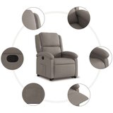  Naslanjač s funkcijo vstajanja taupe blago, (20927792) | Shoptok.si