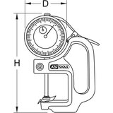 Ks Tools Merilna ura za merjenje debeline, merilno območje 0 - 30 mm, analogna izvedba | Shoptok.si