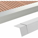  Kutni profili za trijemove od aluminija 5 kom 170 cm srebrni | shoptok.hr