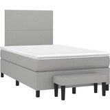  Krevet s oprugama i madracem svjetlosivi 120x190 cm od tkanine | shoptok.hr