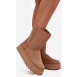 Boto Women's Insulated Snow Boots with Fur Camel Abrams | shoptok.hr