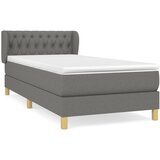 Maison Chic Box spring postelja - Vzmetna postelja z vzmetnico temno siva 100x200 cm blago SL19995, (21892613) Cene