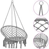 vidaXL Viseća ljuljačka 80 cm siva Cijene