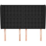  Uzglavlje s ušima crno 147x23x118/128 cm od umjetne kože | shoptok.hr