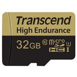 Transcend 32GB microsd, uhs-i U1 class 10 high endurance, read/write up to 95/25 mb/s, video recording cene