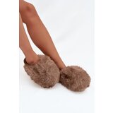 Boto Fur Ladies Slippers Brown Iseline Cene