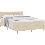  Box Spring Postelja z Vzmetnico Krem 160x200 cm Tkanina, (22080969) | Shoptok.si
