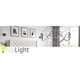 Toolight moderna led stropna svjetiljka + pilot App801-CP twist chrome | shoptok.hr