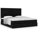 vidaXL Otomanski okvir kreveta s madracima crni 180x200cm od tkanine | shoptok.hr