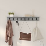 vidaXL Vješalica za kapute na zidu Beton siva 80 x 10.5 x 10.5 cm | shoptok.hr