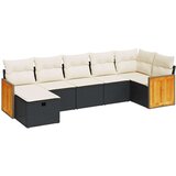 vidaXL 7-dijelni set vrtnih sofa od poliratana s jastucima crni | shoptok.hr