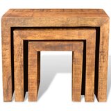 Furnova Komplet mizic 3 kosi starinski trden mangov les, (21915027) | Shoptok.si