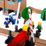 Kinder Home Dečiji drveni voz 88 delova, lokomotiva sa baterijom, 3+ | Eponuda.com