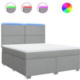Maison Chic Box spring postelja - Vzmetna postelja z vzmetnico svetlo siva 180x200 cm blago SL5597, (21902278) | Shoptok.si