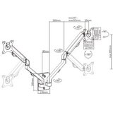  NOSAČ ZA DVA MONITORA GEMBIRD MA-WA2-01, montaža na zid, 17”-27”, up to 7 kg | Eponuda.ba