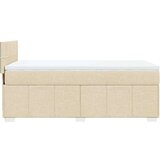 vidaXL Okvir kreveta s oprugama i madrac krem 80x200 cm od tkanine | shoptok.hr