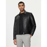 Calvin Klein Usnjena jakna K10K113014 Črna Regular Fit