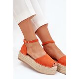 Boto Women's espadrilles on a platform with weaving orange Selise | Shoptok.si