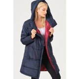 Dewberry Z6652 LADIES COAT-LIGHT NAVY BLUE Cijene