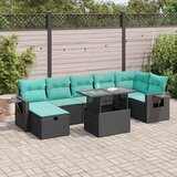  8-dijelni set vrtnih sofa od poliratana s jastucima sivi bagrem | shoptok.hr