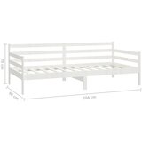  Dnevni ležaj s madracem 90 x 200 cm bijeli od masivne borovine | shoptok.hr