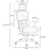 Sofotel Talin 2493 ergonomska uredska stolica s naslonom za glavu – siva | shoptok.hr