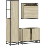  3-dijelni set kupaonskog namještaja boja hrasta sonome drveni | shoptok.hr