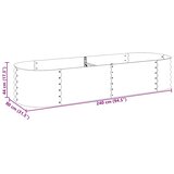  Vrtna sadilica od pocinčanog čelika 240 x 80 x 44 cm srebrna | shoptok.hr