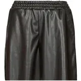 Karl Lagerfeld PERFORATED FAUX LEATHER SHORTS Crna