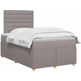  Boxspring krevet s madracem Sivosmeđa 120 x 190 cm Tkanina Slike