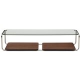 Kave Home Tamno smeđi stolić za kavu sa staklenom pločom stola 60x140 cm Tarsel – | shoptok.hr