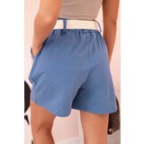 Kesi Włoski Women's high-waisted shorts with a belt denim | shoptok.hr