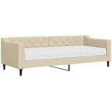  Dnevni krevet s madracem krem 80 x 200 cm od tkanine | Eponuda.com