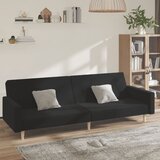 vidaXL Dvosjed na razvlačenje od tkanine crni Crna | shoptok.hr