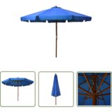  The Living Store Zunanji senčnik z lesenim drogom 330 cm sinje moder - Senčnik, (21742452) Cene