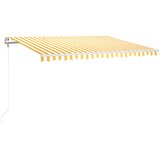 Automatska tenda sa senzorom LED 400x300 cm žuto-bijela | shoptok.hr