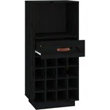 Ormarić za vino crni 45x34x100 cm od masivne borovine | shoptok.hr