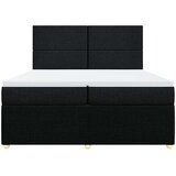  Krevet s oprugama i madracem crni 200x200 cm od tkanine | shoptok.hr