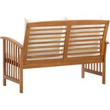  Vrtna klupa s jastucima 119 cm od masivnog bagremovog drva Siva | shoptok.hr