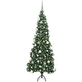 vidaXL Kotično umetno božično drevo Zelena 180 cm PVC in kovina | Shoptok.si