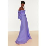 Trendyol Light Purple Sleeve Detailed Volleyball Evening Dress & Graduation Dress | ePonuda.com