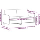 Dvosjed crni 140 cm baršunasti | shoptok.hr