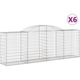  Lučne gabionske košare 6 kom 300x50x100/120cm pocinčano željezo | shoptok.hr