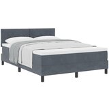 vidaXL Box Spring postelja z blazino temno siva 140x190 cm žamet Cene