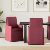 vidaXL Jedilni stoli 2 pcs vinsko rdeča 57 x 67 x 98 cm blago | Shoptok.si