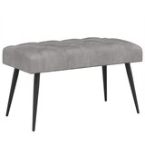  Klupa s gumbastim tkanjem Svjetlosiva 80 x 40 x 46 cm Baršun | shoptok.hr