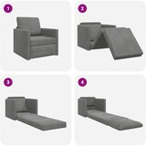  Krevet na razvlačenje Tamno siva 74 x 77 x 81 cm Baršun | shoptok.hr