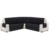 SOFA dvostransko pregrinjalo za kotno sedežno garnituro 160x60x60x160 cm črna / temno siva eu kvaliteta Cene
