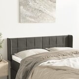  Uzglavlje s ušima tamnosivo 147x16x78/88 cm baršunasto | shoptok.hr